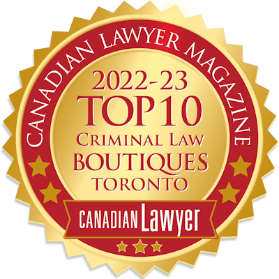 Canadian Lawyer Magazine Top 10 Criminal Law Boutiques Toronto 2022-23